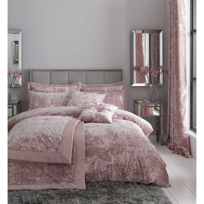 Crushed Velvet Luxurious Duvet Cover Sets Matching Curtains