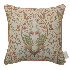 The Chateau Woodland Trail Filled Cushion Linen