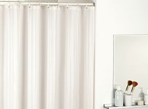 Satin Stripe Shower Curtains